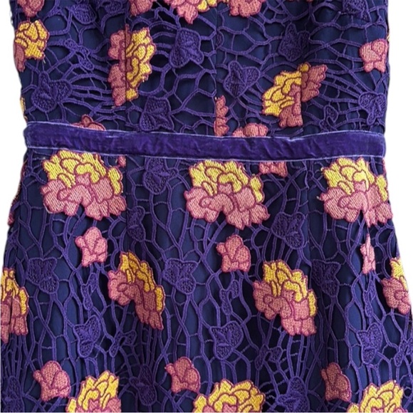 EUC Anthropologie Foxiedox Dolores Floral Crochet Dress Size 6 - Picture 6 of 10